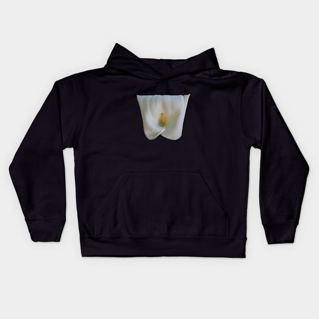Square Shaped Calla Lily Flower Kids Hoodie by oknoki